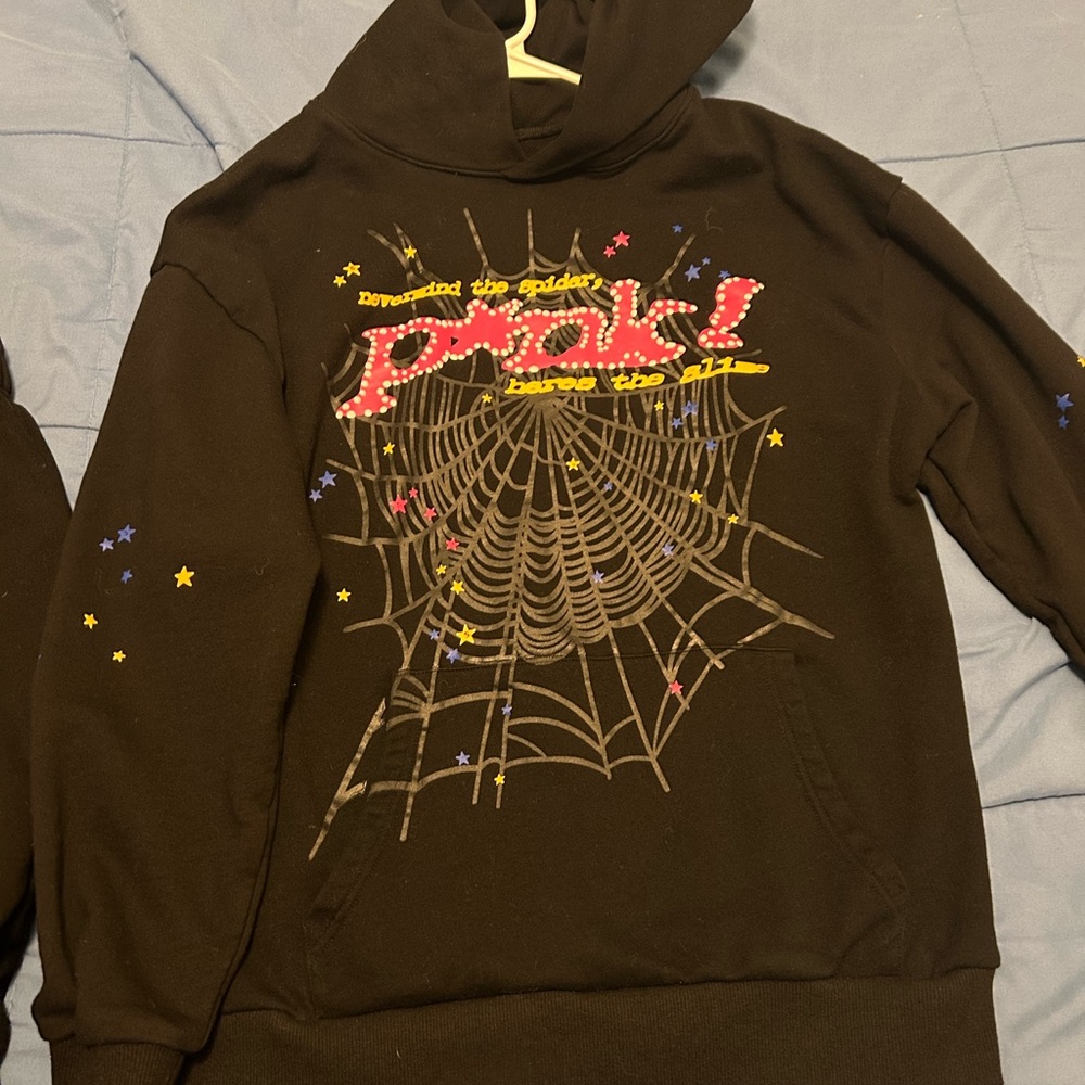 Sp5der Hoodie PinkV2 Size L with pants